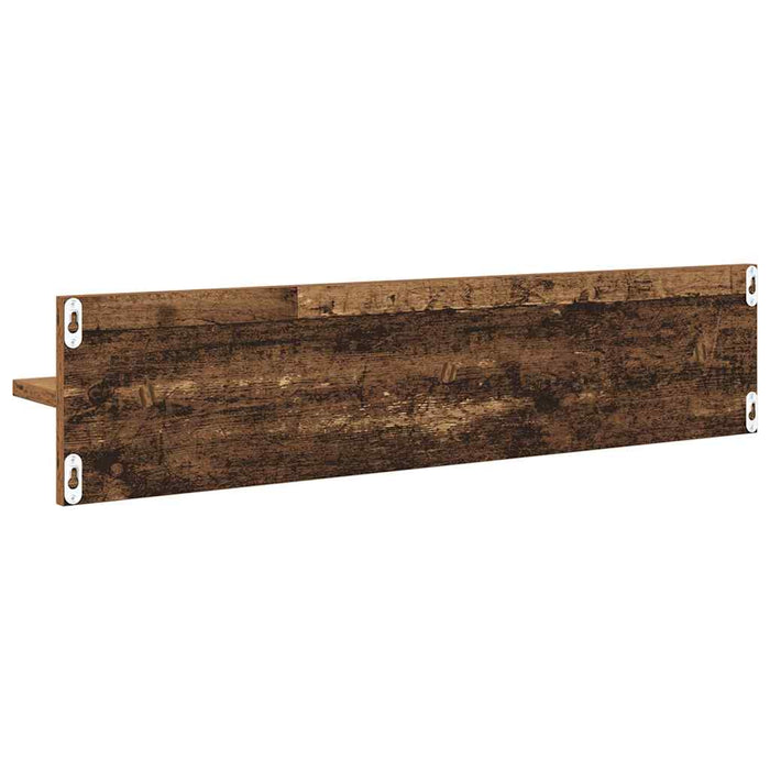 Șemele de perete cu raft 4 pcs Lemn Vechi 80 x 11,5 x 18 cm - WALTI WALTI