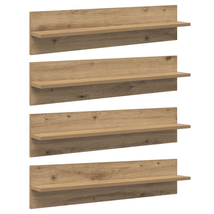 Șemele de perete 4 pcs Stejar Artizanal 80 x 11,5 x 18 cm - WALTI WALTI