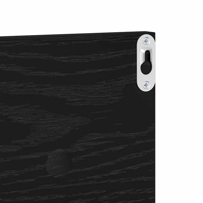 Șemele de perete cu raft 4 pcs Stejar Negru 80 x 11,5 x 18 cm - WALTI WALTI