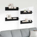 Șemele de perete cu raft 4 pcs Stejar Negru 80 x 11,5 x 18 cm - WALTI WALTI
