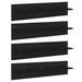 Șemele de perete cu raft 4 pcs Stejar Negru 80 x 11,5 x 18 cm - WALTI WALTI
