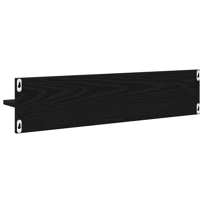 Șemele de perete cu raft 4 pcs Stejar Negru 80 x 11,5 x 18 cm - WALTI WALTI