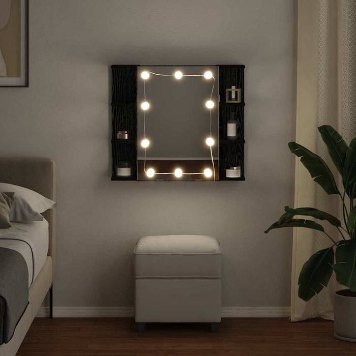 Dulap cu oglindă Stejar Negru 70 x 16,5 x 60 cm Lemn compozit - WALTI WALTI