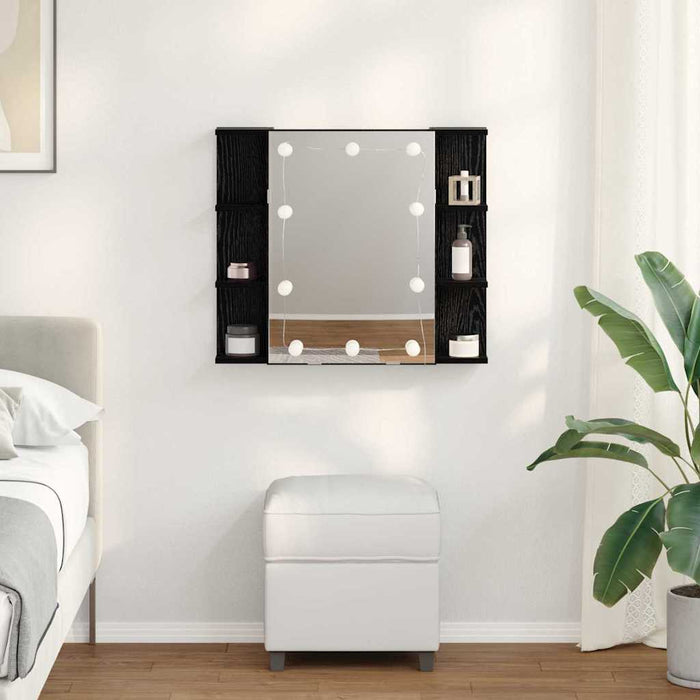 Dulap cu oglindă Stejar Negru 70 x 16,5 x 60 cm Lemn compozit - WALTI WALTI