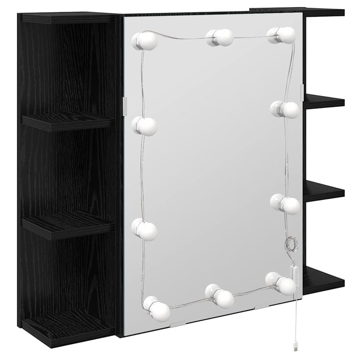 Dulap cu oglindă Stejar Negru 70 x 16,5 x 60 cm Lemn compozit - WALTI WALTI