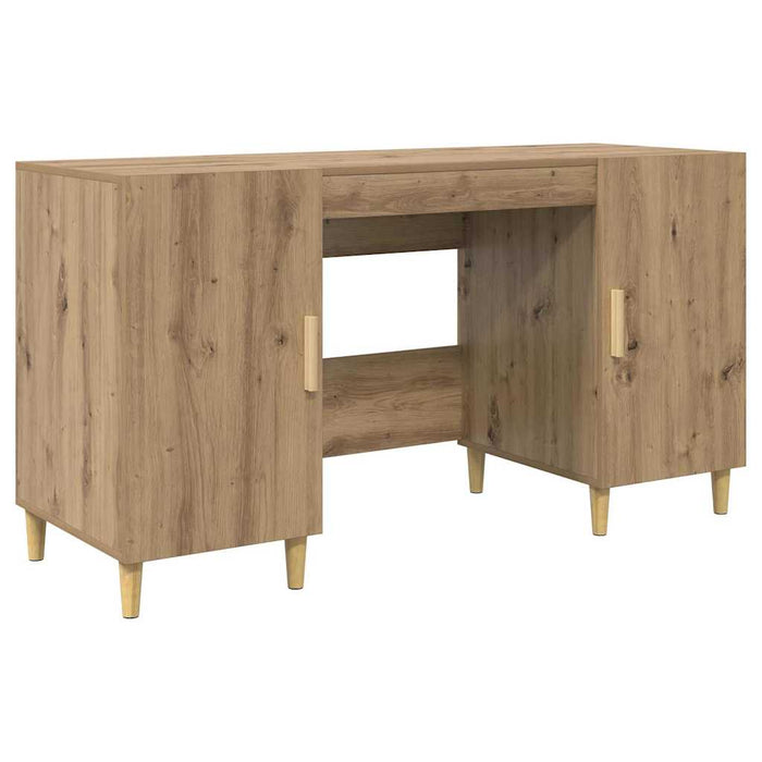 Birou cu raft Stejar Artizanal 140 x 50 x 75 cm Lemn compozit - WALTI WALTI