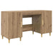 Birou cu raft Stejar Artizanal 140 x 50 x 75 cm Lemn compozit - WALTI WALTI