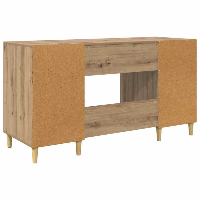 Birou cu raft Stejar Artizanal 140 x 50 x 75 cm Lemn compozit - WALTI WALTI