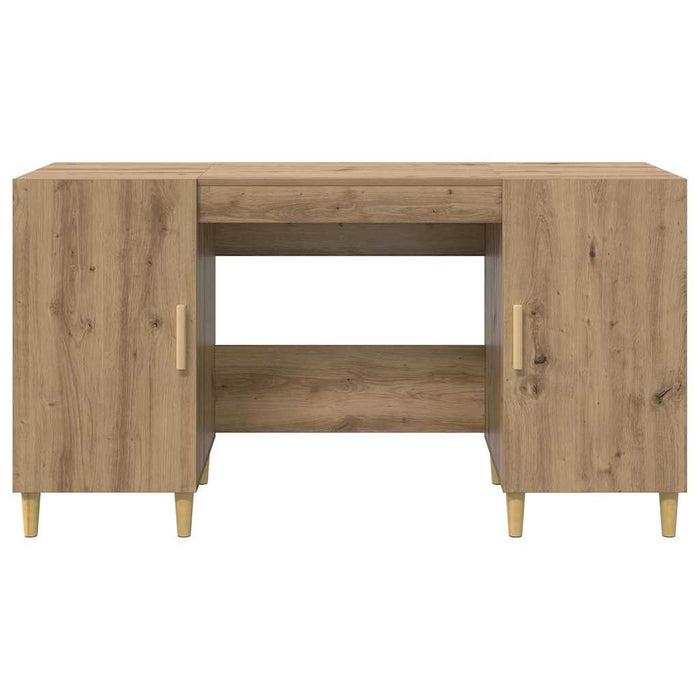 Birou cu raft Stejar Artizanal 140 x 50 x 75 cm Lemn compozit - WALTI WALTI