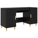 Birou cu raft Stejar Negru 140 x 50 x 75 cm Lemn compozit - WALTI WALTI