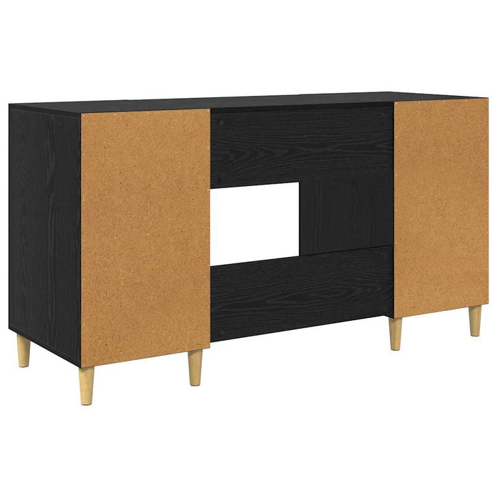 Birou cu raft Stejar Negru 140 x 50 x 75 cm Lemn compozit - WALTI WALTI