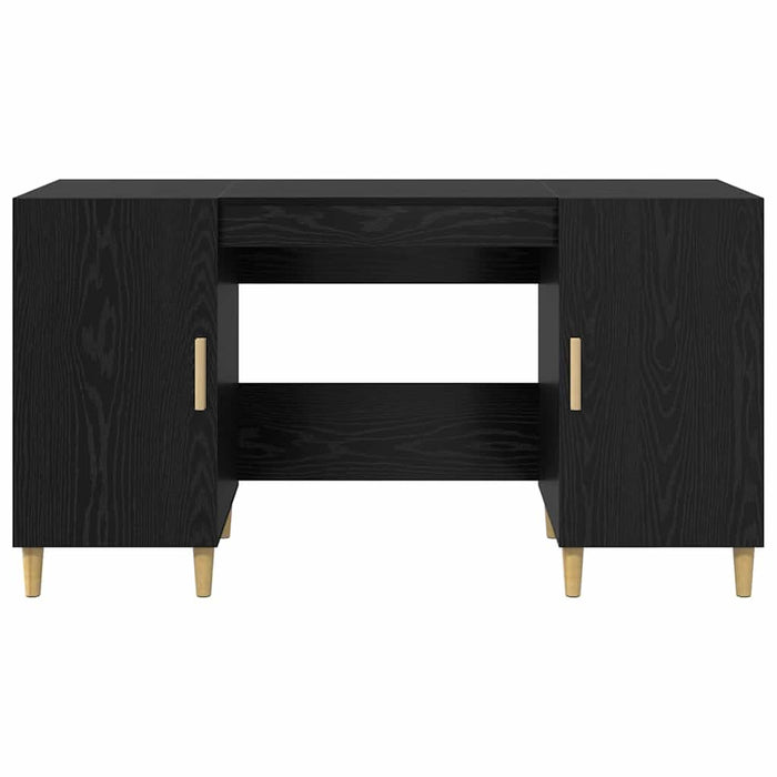 Birou cu raft Stejar Negru 140 x 50 x 75 cm Lemn compozit - WALTI WALTI