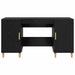 Birou cu raft Stejar Negru 140 x 50 x 75 cm Lemn compozit - WALTI WALTI