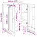 Bufet Lemn Vechi 69,5 x 34 x 90 cm Lemn compozit - WALTI WALTI