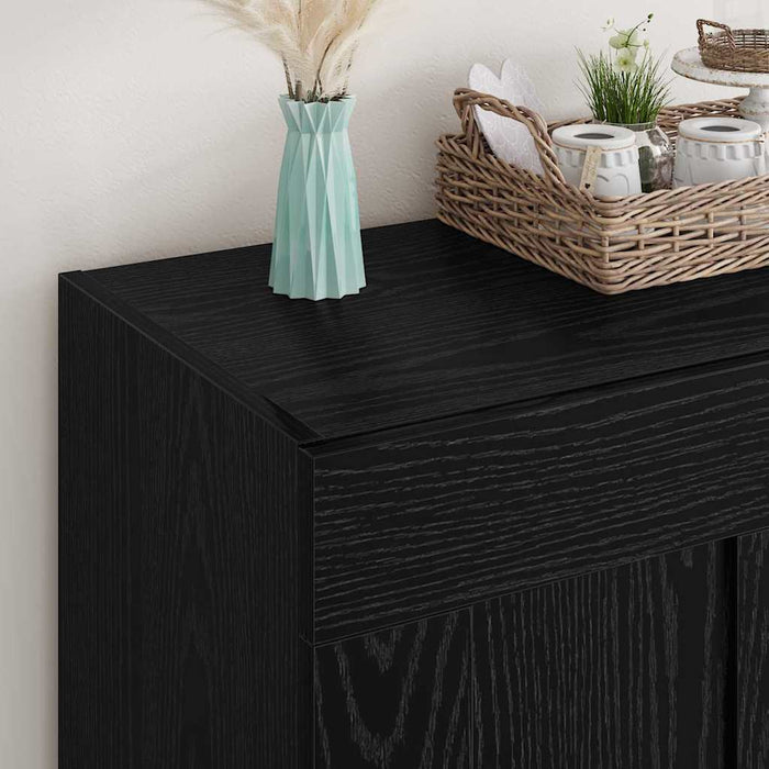 Bufet Stejar Negru 69,5 x 34 x 90 cm Lemn compozit - WALTI WALTI