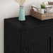 Bufet Stejar Negru 69,5 x 34 x 90 cm Lemn compozit - WALTI WALTI