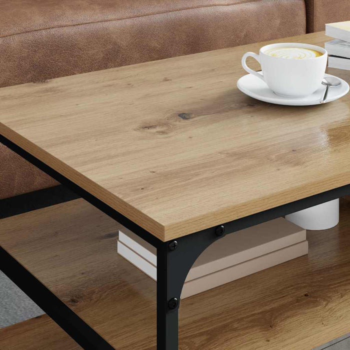 Masă de cafea Stejar Artizanal 100 x 50 x 45 cm Lemn compozit - WALTI WALTI