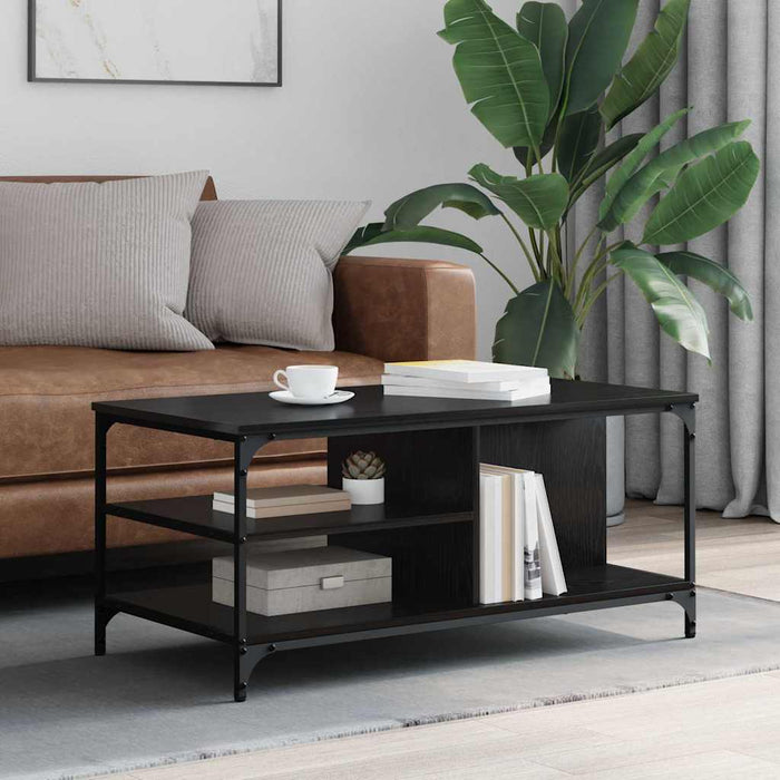 Masă de cafea Stejar Negru 100 x 50 x 45 cm Lemn compozit - WALTI WALTI