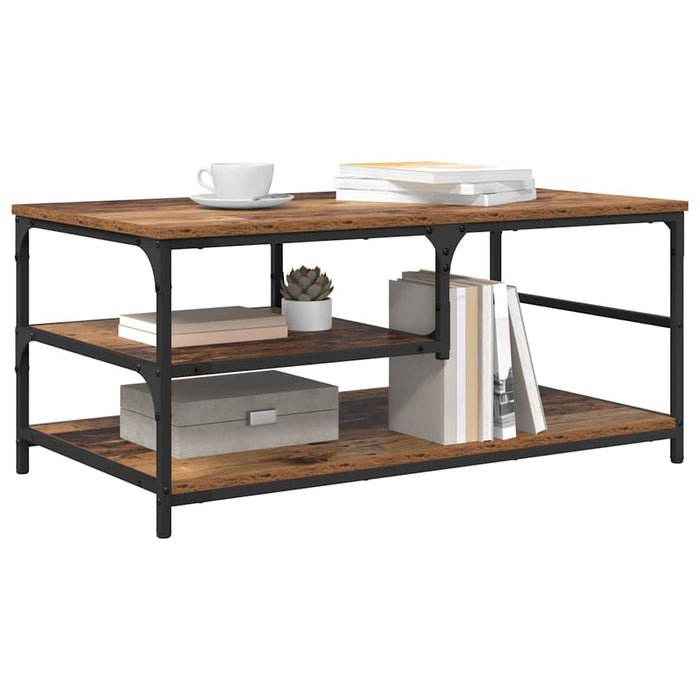 Masă de cafea Lemn Vechi 90 x 49 x 40 cm Lemn compozit - WALTI WALTI