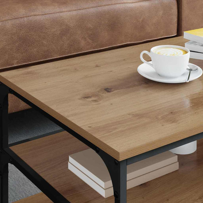 Masă de cafea Stejar Artizanal 90 x 49 x 40 cm Lemn compozit - WALTI WALTI