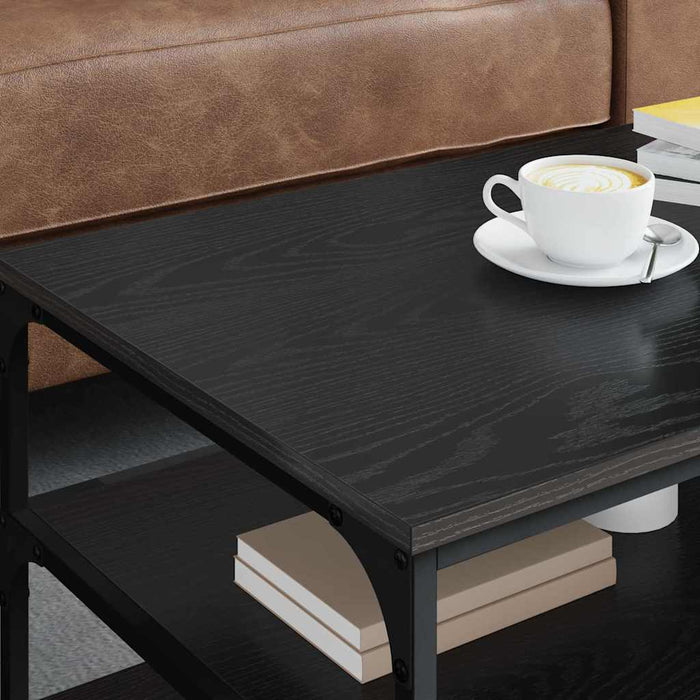 Masă de cafea Stejar Negru 90 x 49 x 40 cm Lemn compozit - WALTI WALTI
