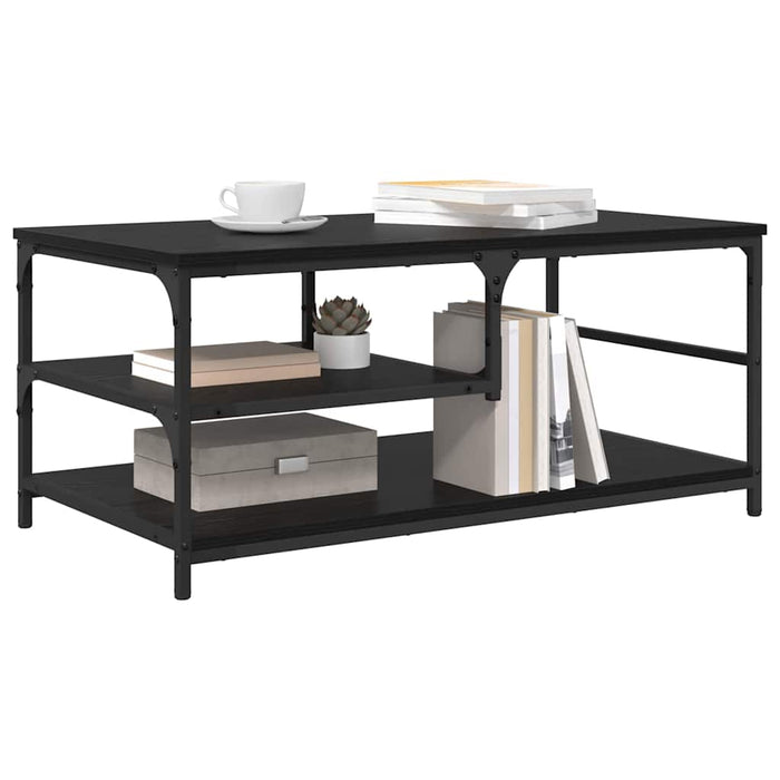 Masă de cafea Stejar Negru 90 x 49 x 40 cm Lemn compozit - WALTI WALTI
