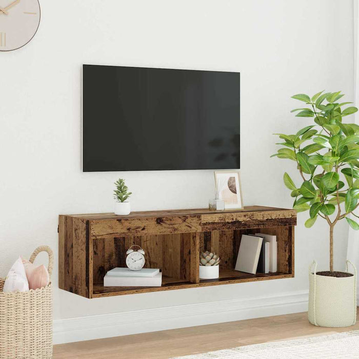 Set comodă TV Lemn Vechi 100 x 30 x 30 cm Lemn compozit - WALTI WALTI