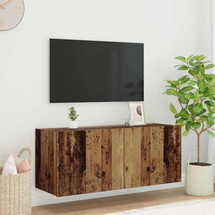 Dulap TV de perete Lemn Vechi 100 x 35 x 41 cm Lemn compozit - WALTI WALTI