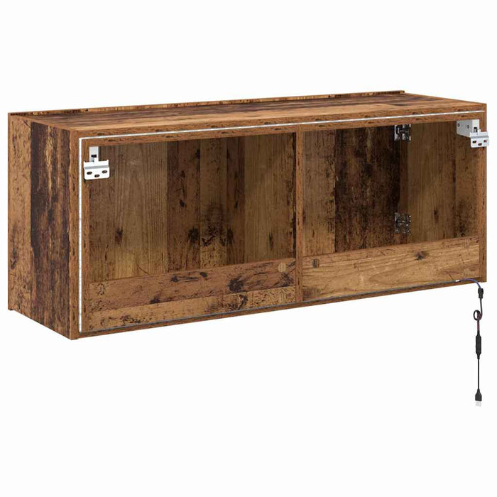 Dulap TV de perete Lemn Vechi 100 x 35 x 41 cm Lemn compozit - WALTI WALTI