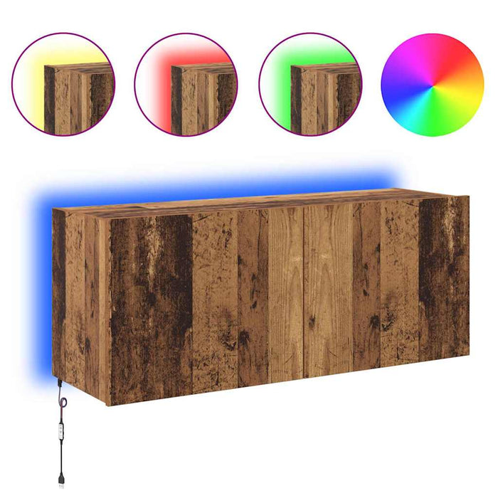 Dulap TV de perete Lemn Vechi 100 x 35 x 41 cm Lemn compozit - WALTI WALTI