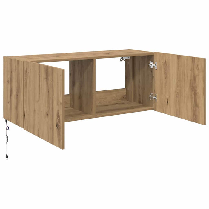 Dulap TV de perete Pe perete Stejar Artizanal 100 x 35 x 41 cm - WALTI WALTI