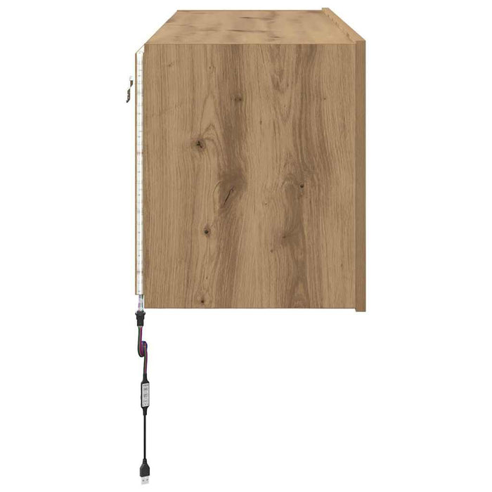 Dulap TV de perete Pe perete Stejar Artizanal 100 x 35 x 41 cm - WALTI WALTI