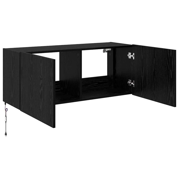 Dulap TV de perete Stejar Negru 100 x 35 x 41 cm Lemn compozit - WALTI WALTI