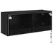 Dulap TV de perete Stejar Negru 100 x 35 x 41 cm Lemn compozit - WALTI WALTI