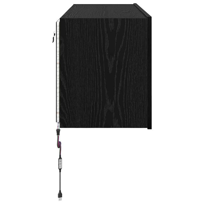 Dulap TV de perete Stejar Negru 100 x 35 x 41 cm Lemn compozit - WALTI WALTI