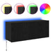 Dulap TV de perete Stejar Negru 100 x 35 x 41 cm Lemn compozit - WALTI WALTI