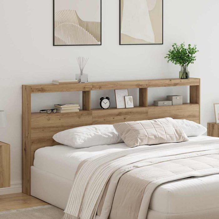 Tăblie cap Stejar Artizanal 200 x 17 x 102 cm Lemn compozit - WALTI WALTI
