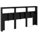 Tăblie cap cu raft Stejar Negru 200 x 17 x 102 cm Lemn compozit - WALTI WALTI