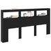 Tăblie cap cu raft Stejar Negru 200 x 17 x 102 cm Lemn compozit - WALTI WALTI