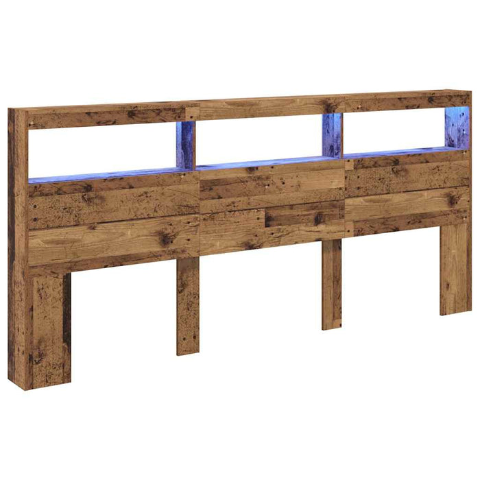 Tăblie cap cu raft Lemn Vechi 220 x 17 x 102 cm Lemn compozit - WALTI WALTI