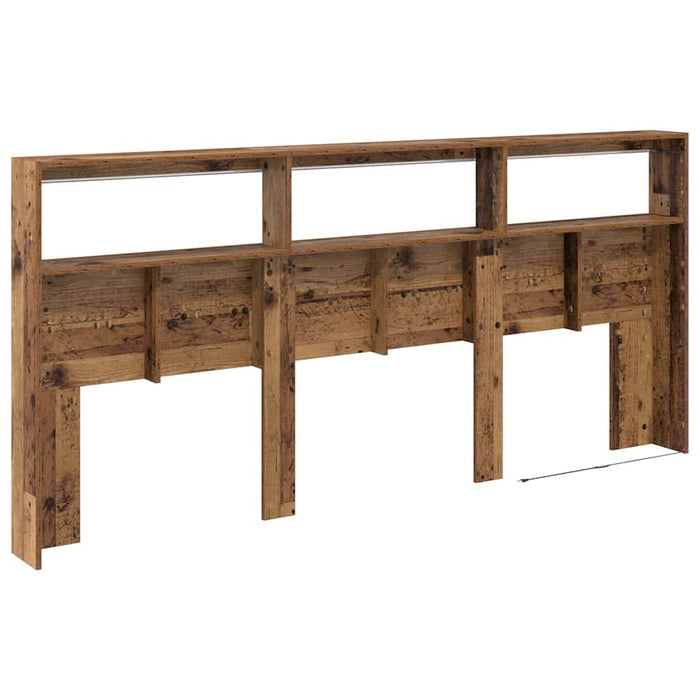 Tăblie cap cu raft Lemn Vechi 220 x 17 x 102 cm Lemn compozit - WALTI WALTI