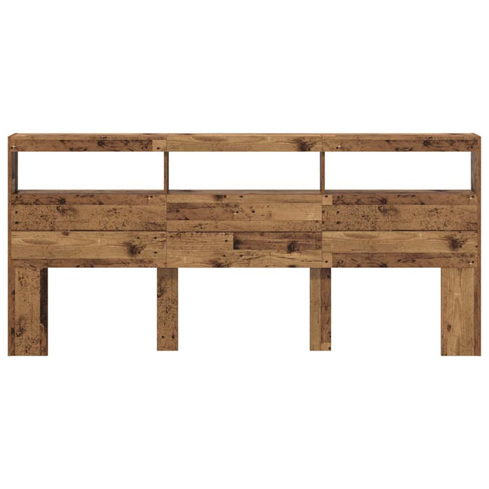 Tăblie cap cu raft Lemn Vechi 220 x 17 x 102 cm Lemn compozit - WALTI WALTI