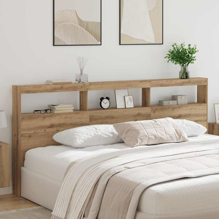 Tăblie cap Stejar Artizanal 220 x 17 x 102 cm Lemn compozit - WALTI WALTI