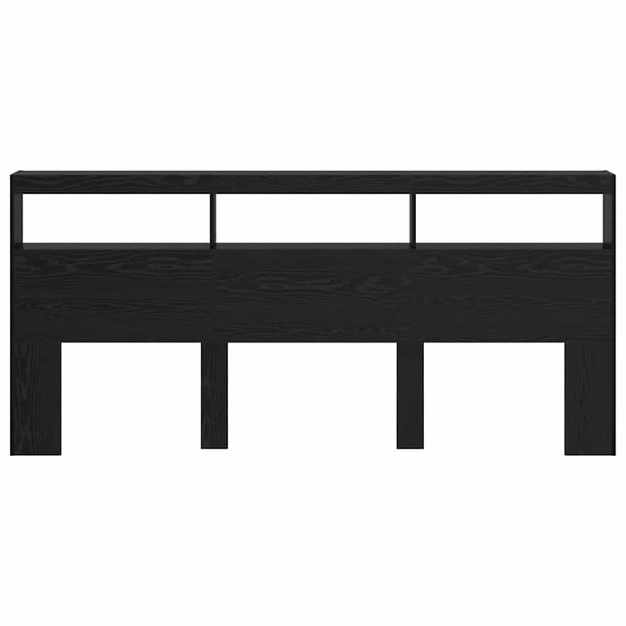 Tăblie cap cu raft Stejar Negru 220 x 17 x 102 cm Lemn compozit - WALTI WALTI