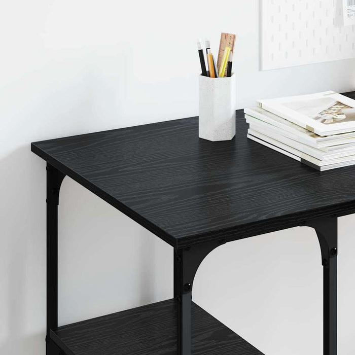 Birou cu raft Stejar Negru 140 x 50 x 75 cm Lemn compozit - WALTI WALTI