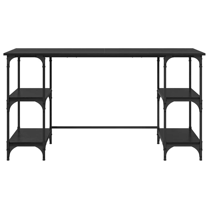 Birou cu raft Stejar Negru 140 x 50 x 75 cm Lemn compozit - WALTI WALTI