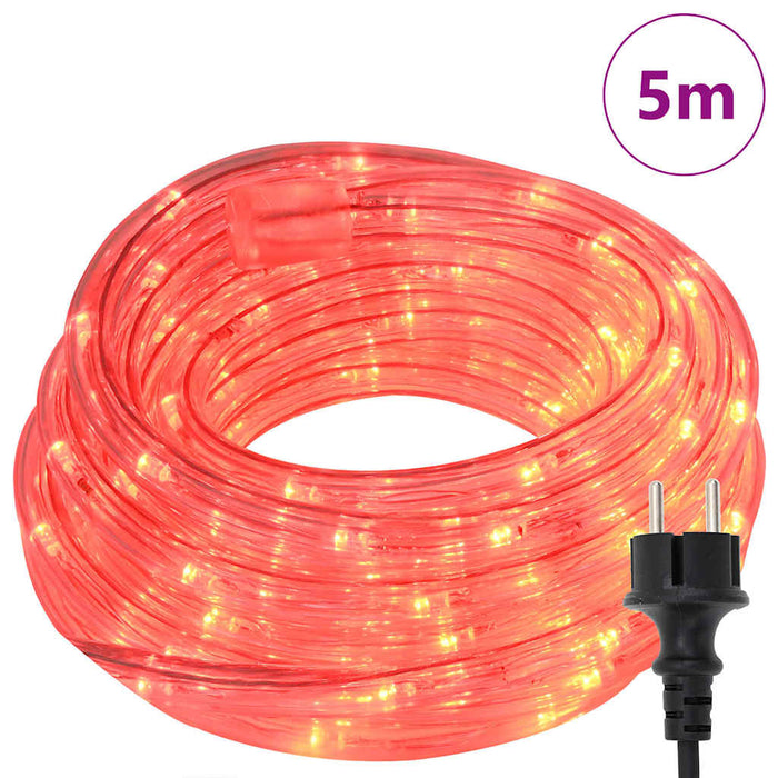 Lumină cu sfoară cu 120 LED Roșu 5 m PVC - WALTI WALTI