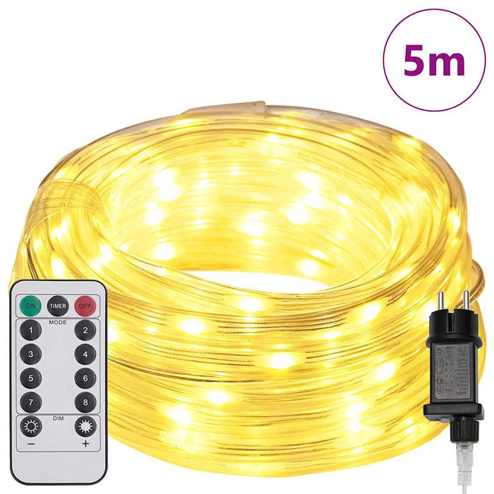 Lumină cu sfoară cu 120 LED Alb cald 5 m PVC - WALTI WALTI