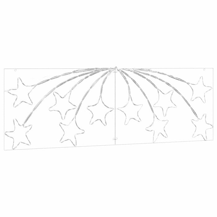 Stea de Crăciun cu 432 LED Multicolour 182 x 58 cm PVC - WALTI WALTI