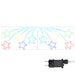Stea de Crăciun cu 432 LED Multicolour 182 x 58 cm PVC - WALTI WALTI